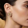 Red Kundan Traditional Earrings