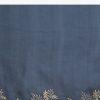 Navy Blue Organza Saree With Embellished Blouse