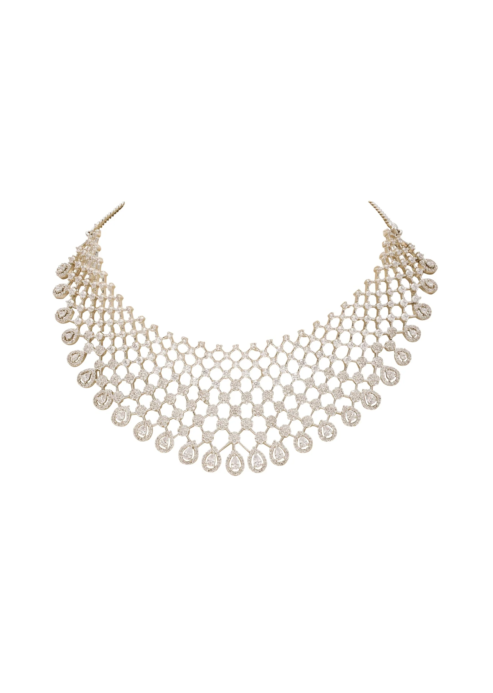 Silver Zirconia Necklace Set