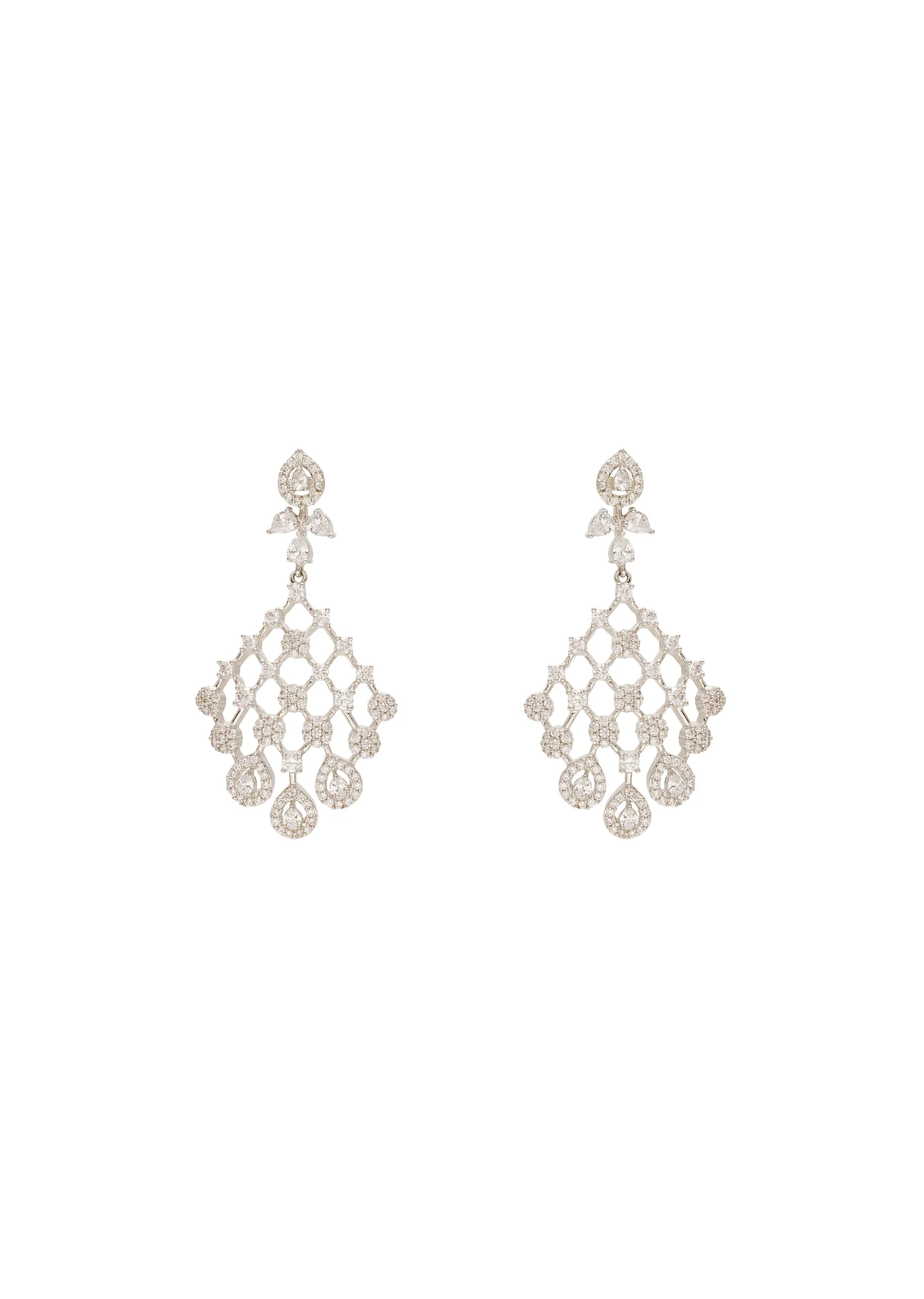 Silver Zirconia Necklace Set