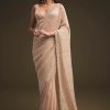 Gold Sequins Saree With An Embellished Border