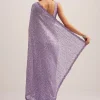 Lavender Half And Half Sequins Saree