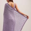 Lavender Half And Half Sequins Saree