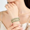 Elegant Gold Tone Green Stone Bangles for Women