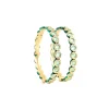 Elegant Gold Tone Green Stone Bangles for Women