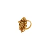 Gold Toned Ring With Temple Style Motifs