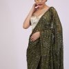 7269-capulet-olive-green-saree-in-sequins-with-embroidery-4.jpg Capulet Olive Green Saree In Sequins With Embroidery