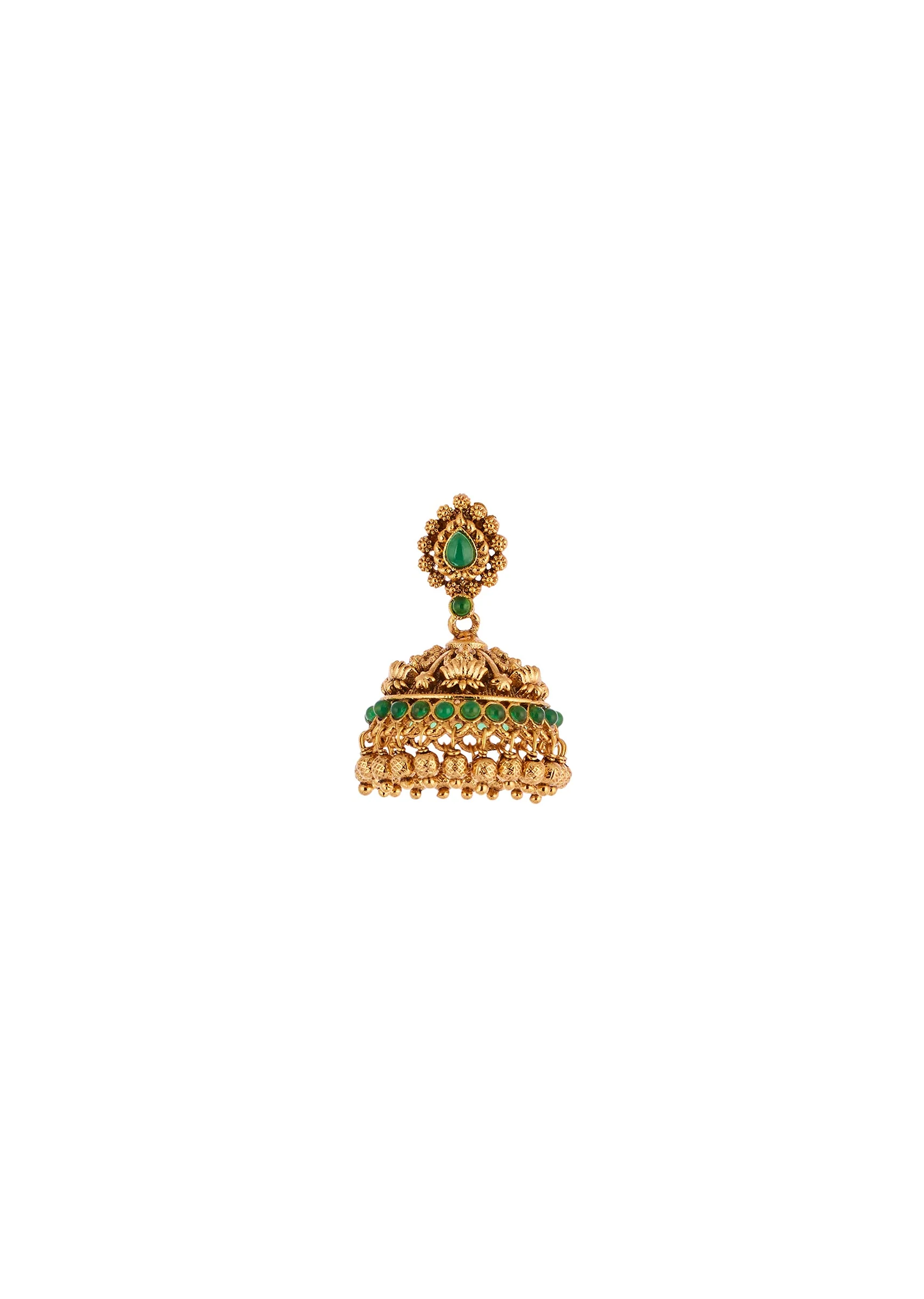 727-gold-finish-necklace-set-with-temple-style-motifs-and-green-simulated-stones-5.webp Gold Finish Necklace Set With Temple Style Motifs And Green Simulated Stones
