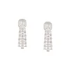 731-silver-finish-art-deco-inspired-earrings-with-baguette-style-accents-2.webp Silver Finish Art Deco Inspired Earrings With Baguette Style Accents