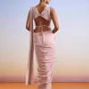 Pink Sequins Embroidered Ready Pleated Saree With Blouse