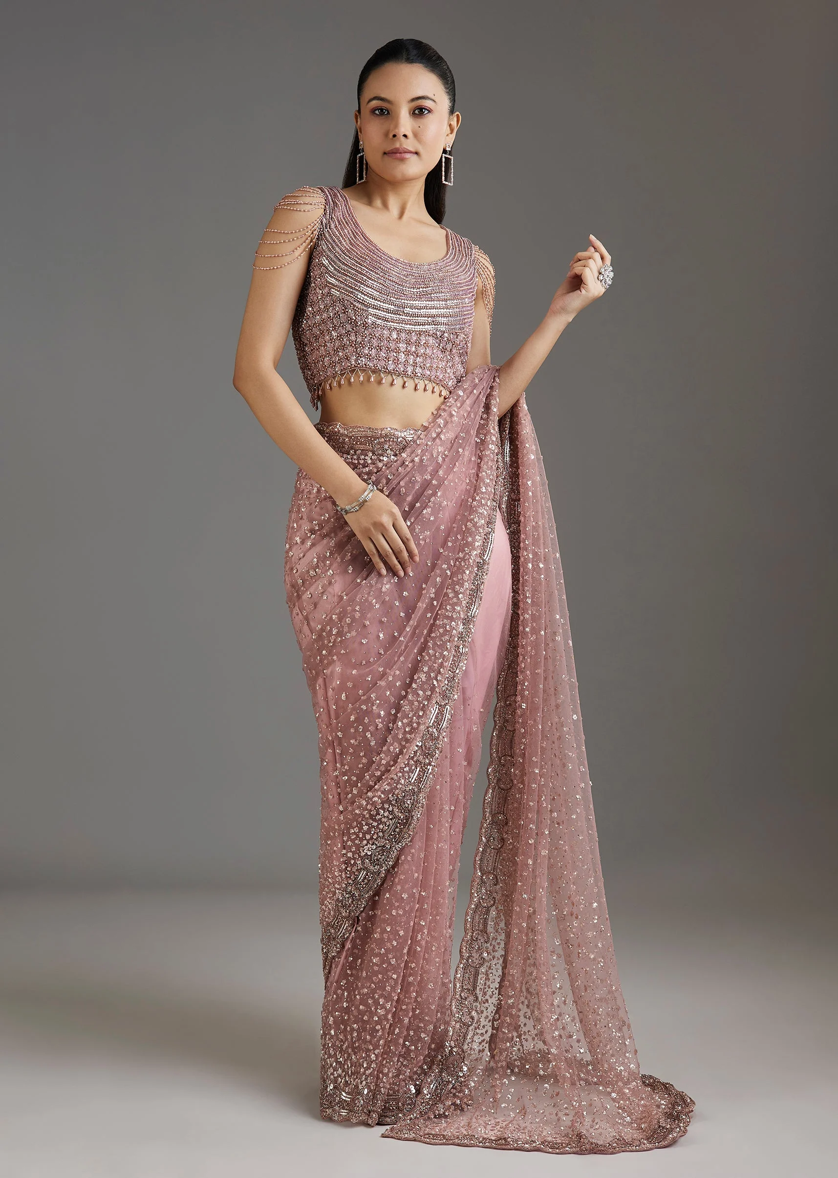 7347-mauve-net-embellished-saree-with-sequins-blouse-1.webp Mauve Net Embellished Saree With Sequins Blouse