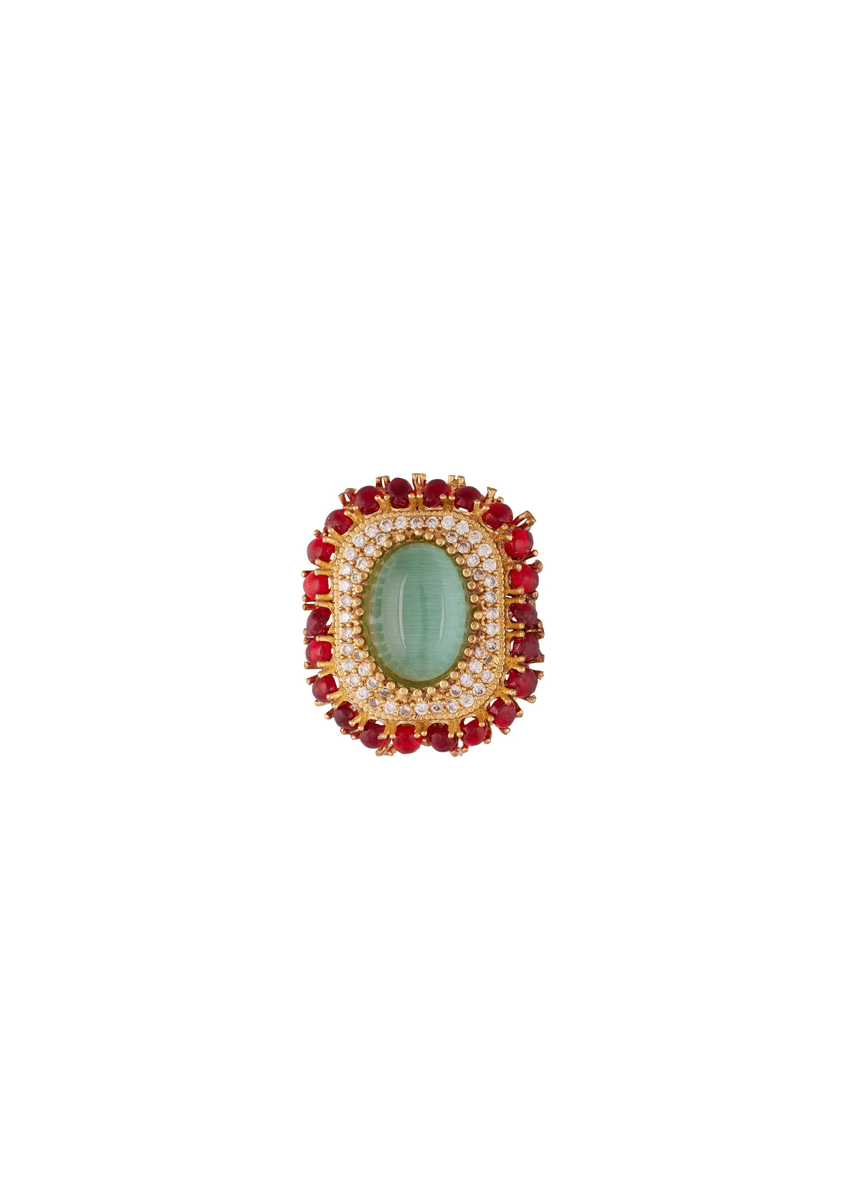 736-gold-tone-earrings-in-stud-style-with-enamel-and-stone-detailing-3.webp Gold Tone Earrings In Stud Style With Enamel And Stone Detailing
