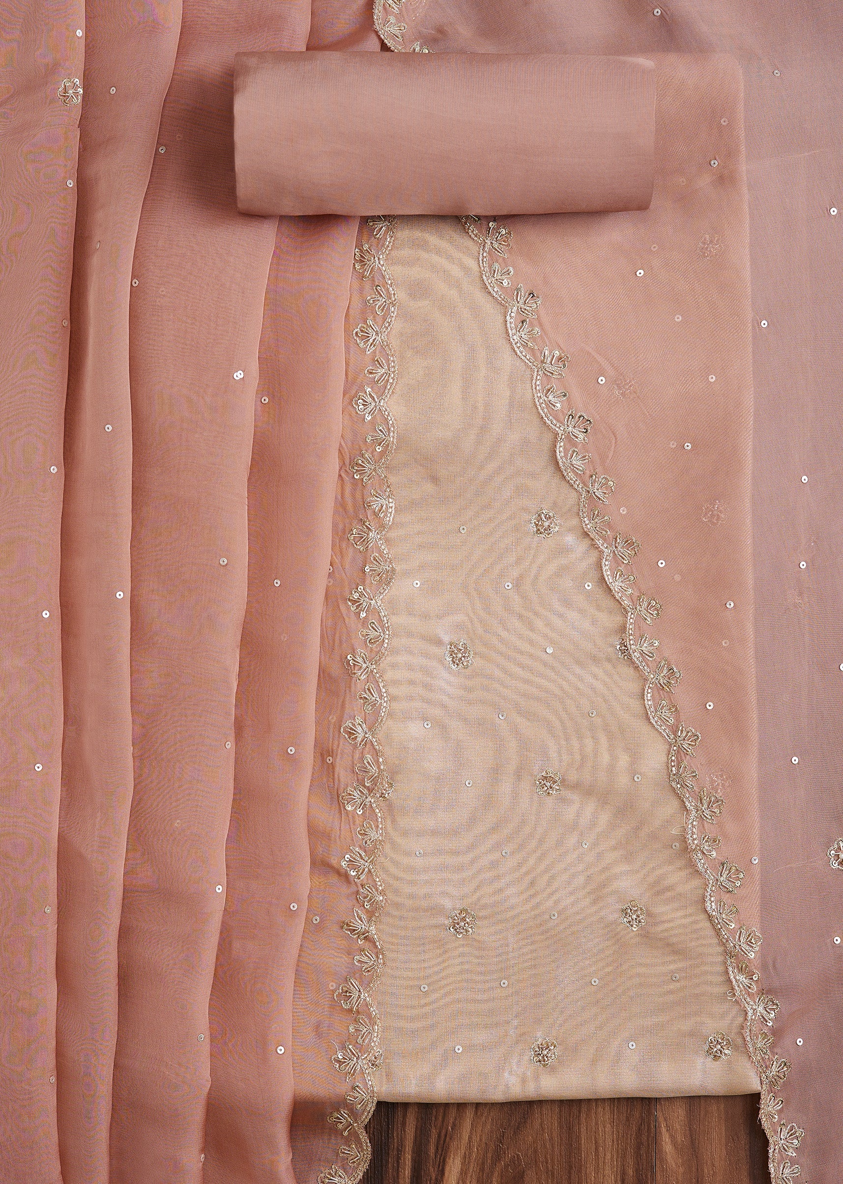 Soft Peach Tissue Suit Set