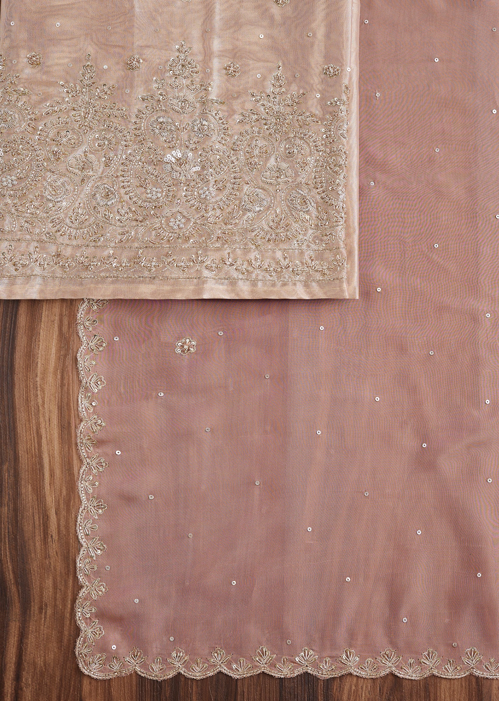 Soft Peach Tissue Suit Set