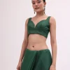 Castleton Green Organza Saree With Unstitched Blouse