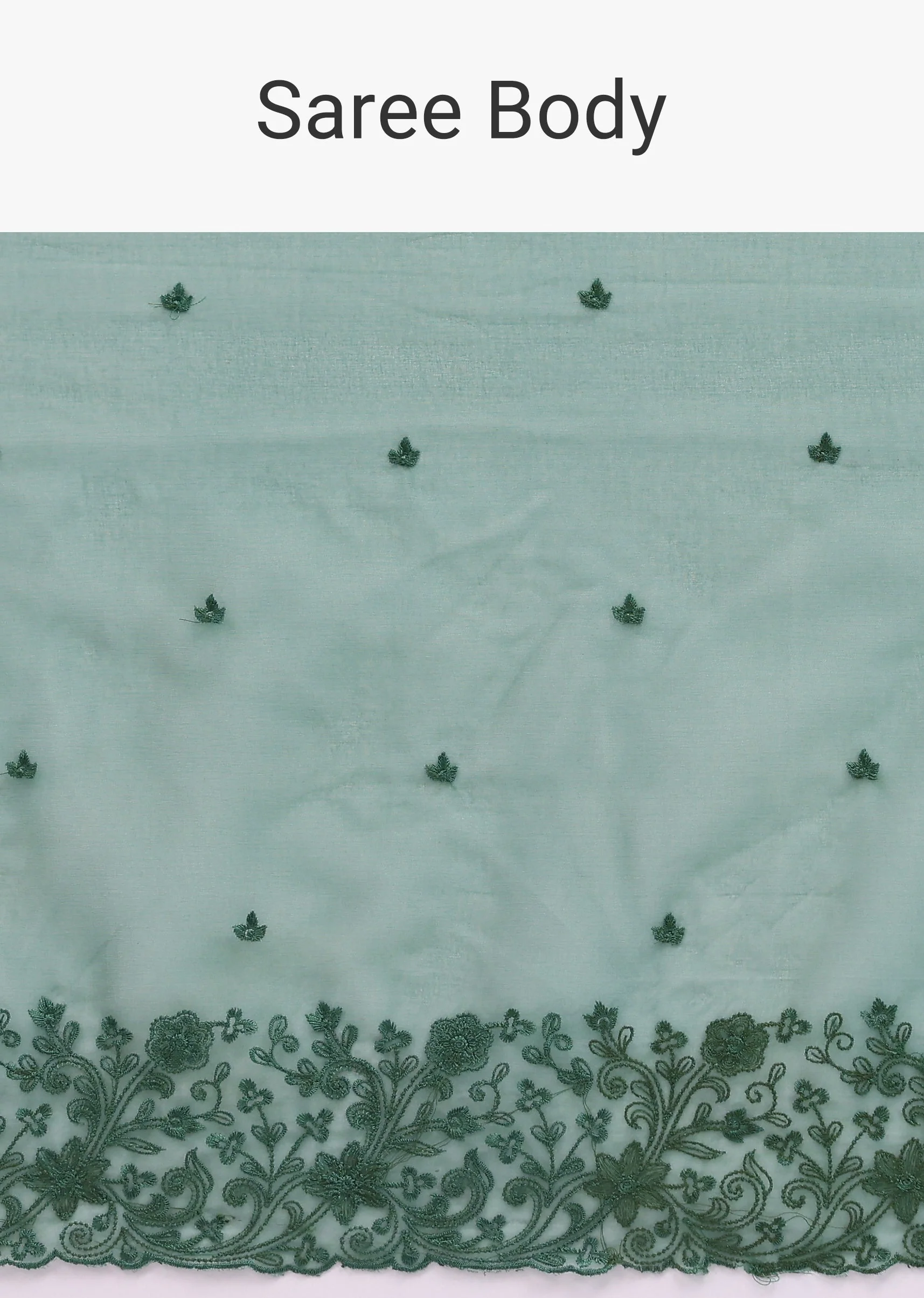 Castleton Green Organza Saree With Unstitched Blouse