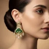 738-green-and-gold-anti-tarnish-cz-diamond-rhodium-plated-brass-earrings-1.webp Green and Gold Anti Tarnish CZ Diamond Rhodium Plated Brass Earrings