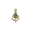 738-green-and-gold-anti-tarnish-cz-diamond-rhodium-plated-brass-earrings-3.webp Green and Gold Anti Tarnish CZ Diamond Rhodium Plated Brass Earrings