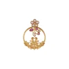 739-gold-finish-earrings-in-hoop-style-with-kundan-and-pink-stone-detailing-3.webp Gold Finish Earrings In Hoop Style With Kundan And Pink Stone Detailing