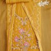 Mustard Tissue Dress Material Suit