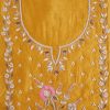 Mustard Tissue Dress Material Suit