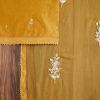 Mustard Tissue Dress Material Suit