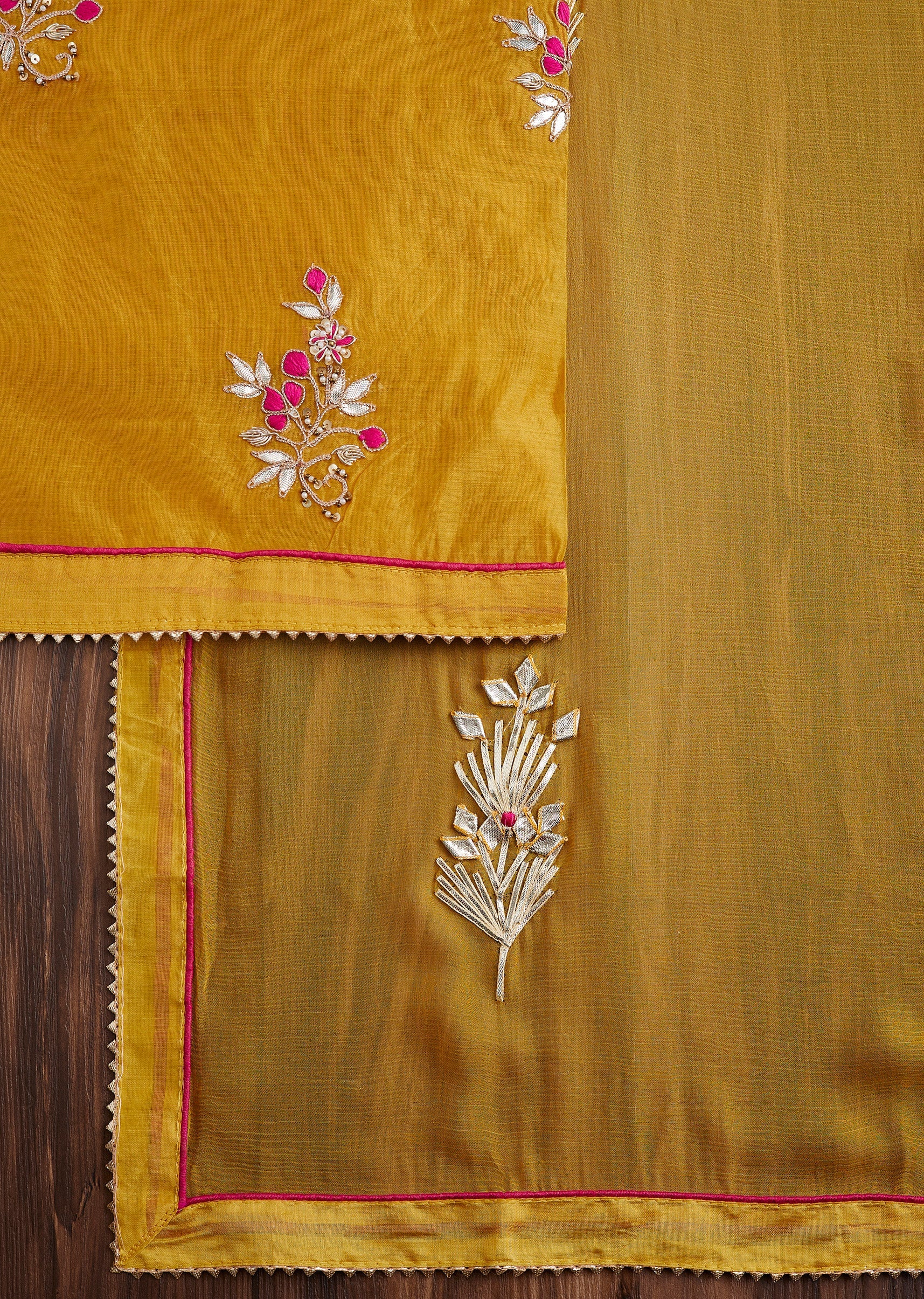 Mustard Organza Suit