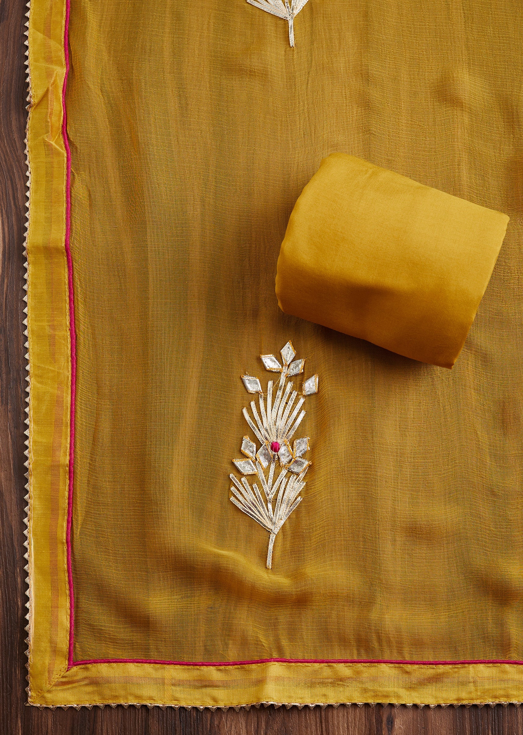 Mustard Organza Suit
