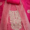 Rani Pink Tissue Brocade Embroidered Unstitched Suit