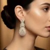 741-silver-anti-tarnish-cz-diamond-rhodium-plated-long-earrings-1.webp Silver Anti Tarnish CZ Diamond Rhodium Plated Long Earrings