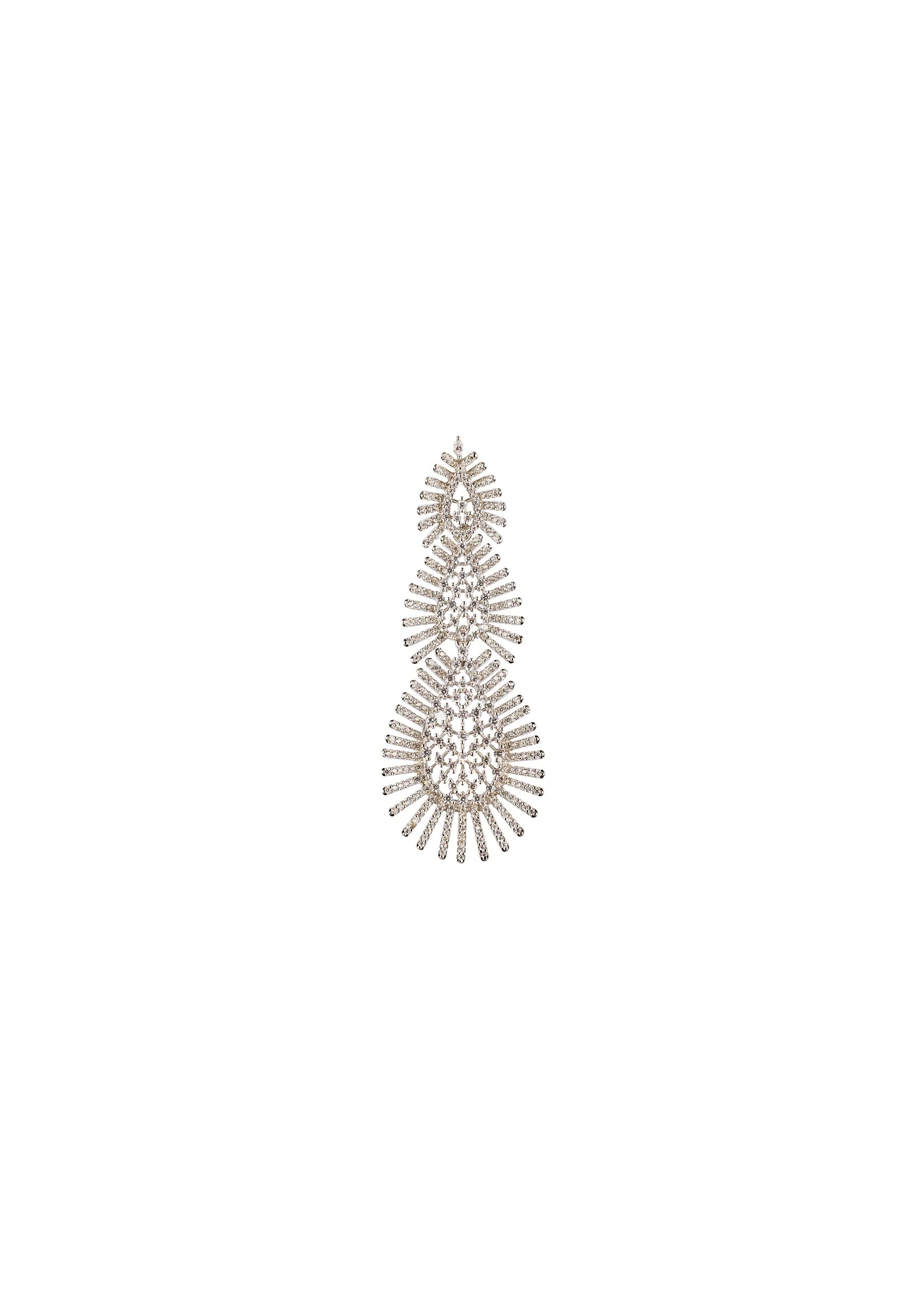 741-silver-anti-tarnish-cz-diamond-rhodium-plated-long-earrings-3.webp Silver Anti Tarnish CZ Diamond Rhodium Plated Long Earrings