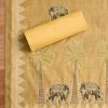 Yellow Chanderi Unstitched Suit With Dupatta