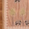 Peach Chanderi Unstitched Suit Set with Dupatta