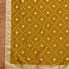 Mustard Yellow Tissue Embroidered Unstitched Suit Set