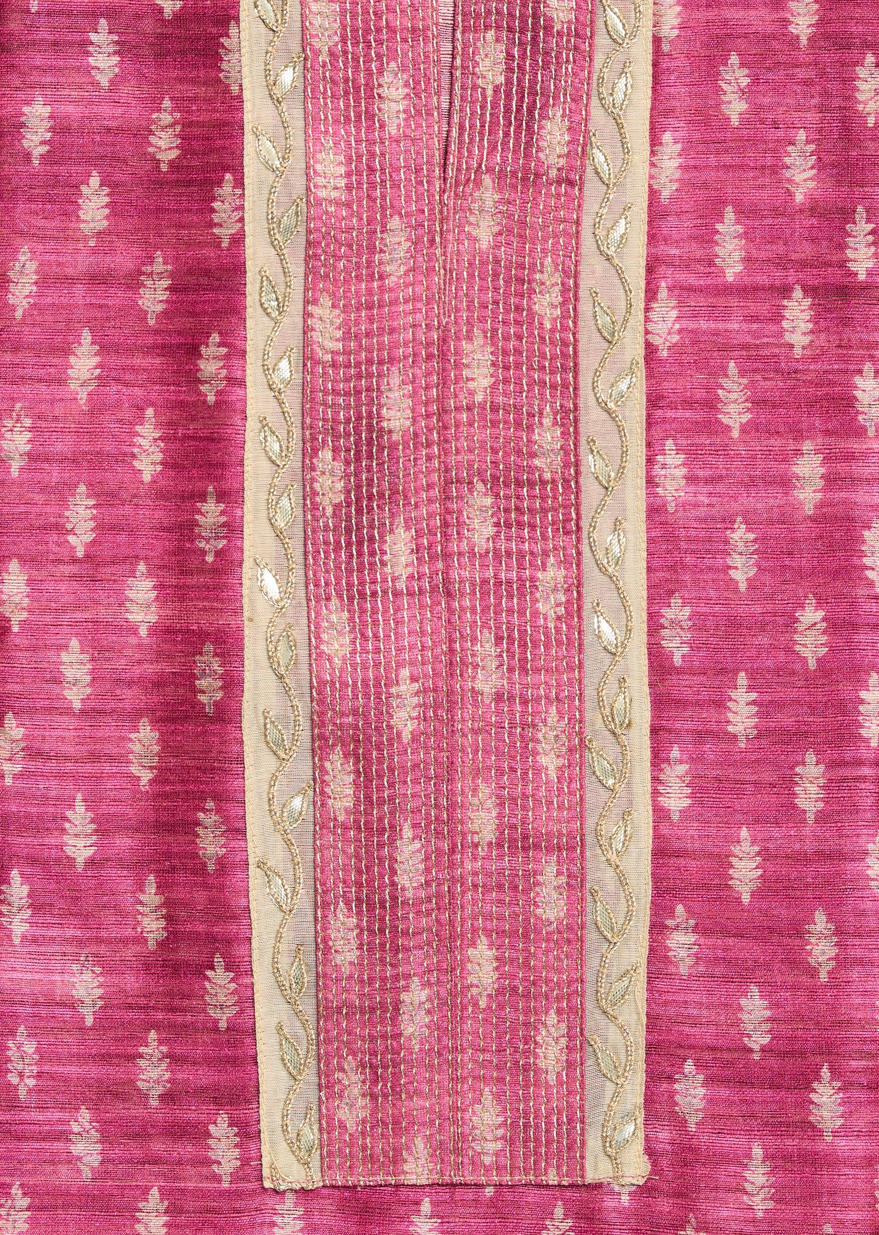 Rani Pink Printed Tissue Unstitched Suit Set