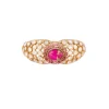 747-gold-finish-ring-in-kundan-polki-with-semi-precious-stones-2.webp Gold Finish Ring In Kundan Polki With Semi Precious Stones