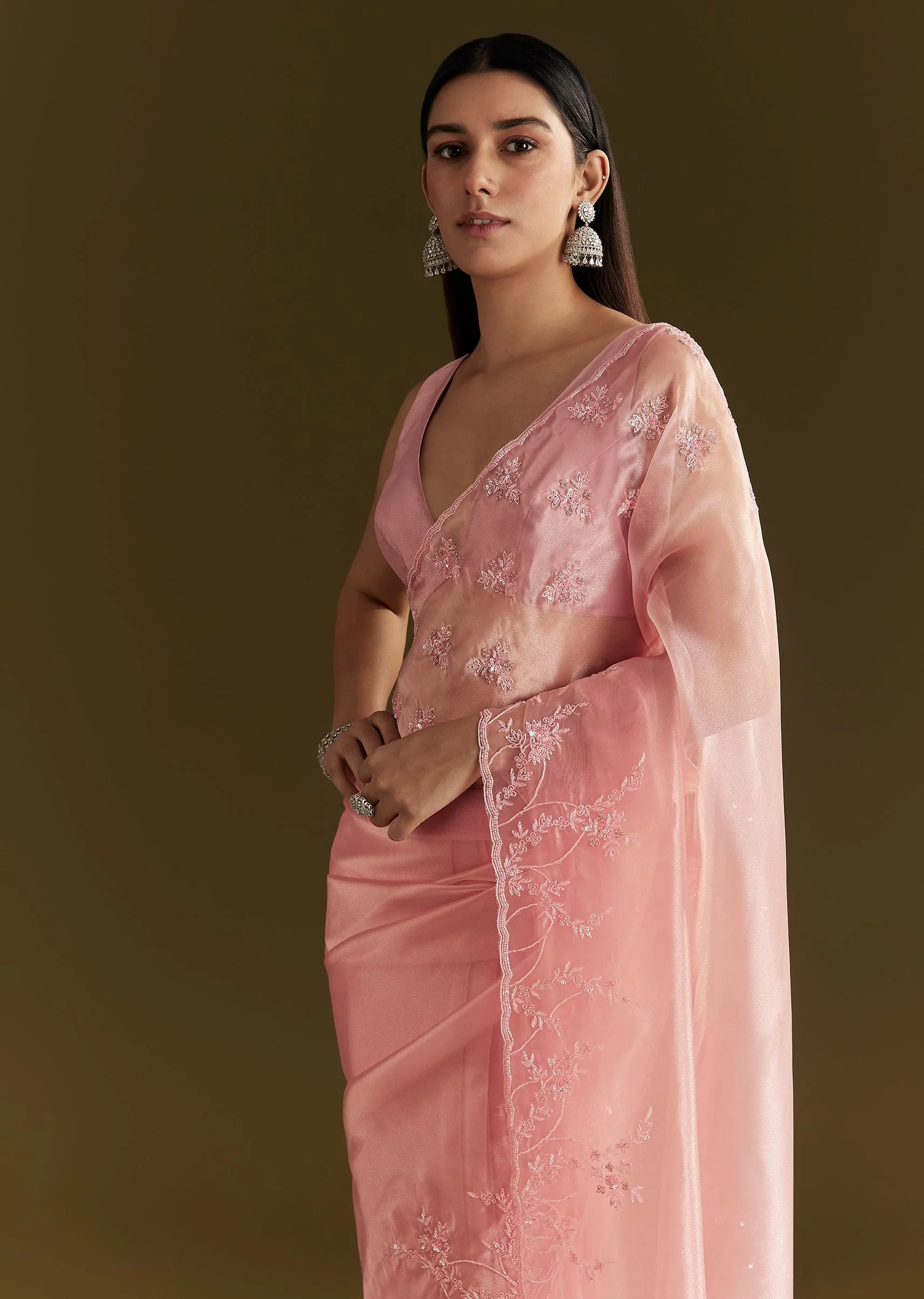 7470-pink-tissue-saree-with-heavy-cutdana-and-beads-embroidery-1.webp Pink Tissue Saree With Heavy Cutdana And Beads Embroidery