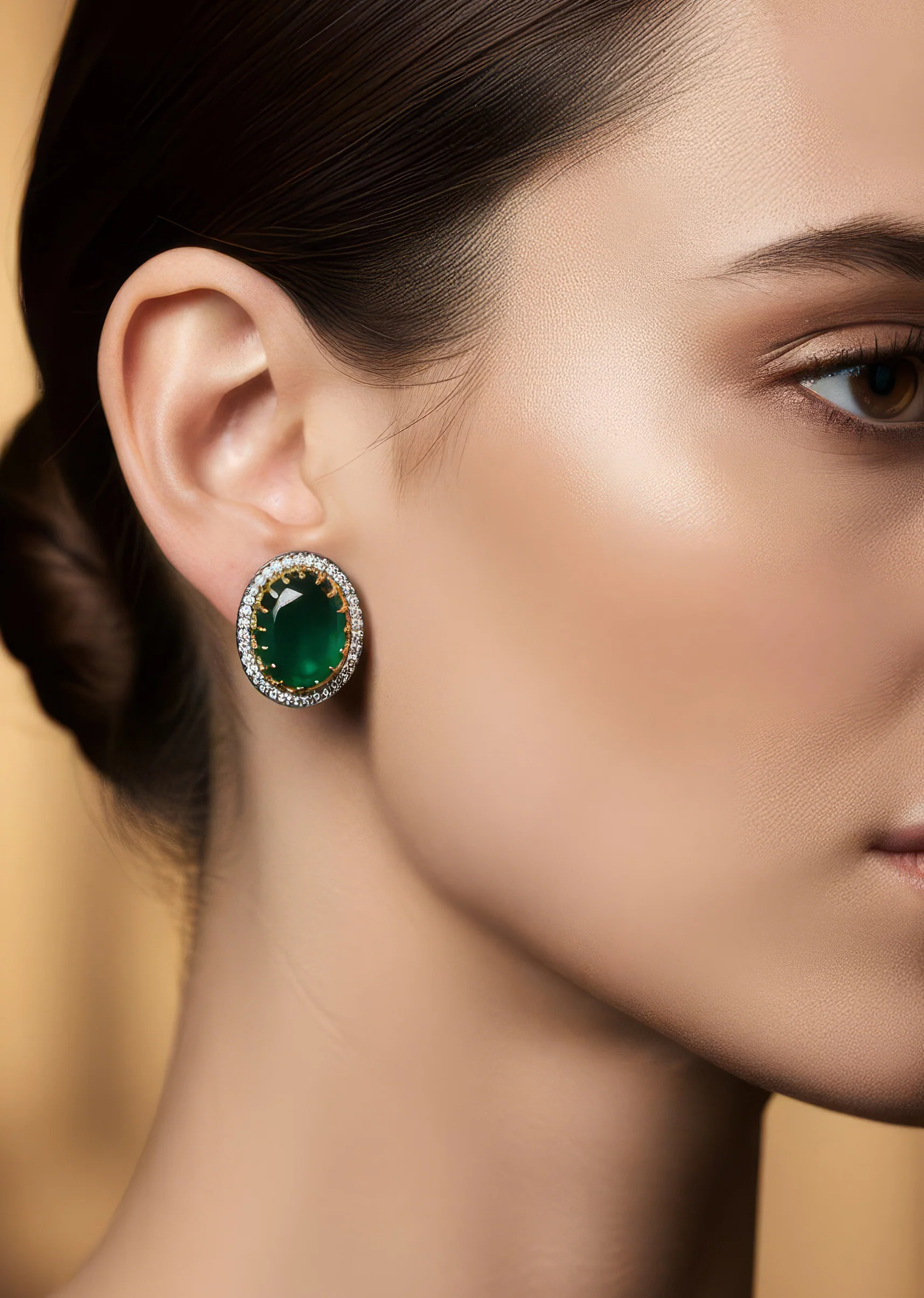 748-green-studded-earrings-with-kundan-and-stone-detailing-1.webp Green Studded Earrings With Kundan And Stone Detailing