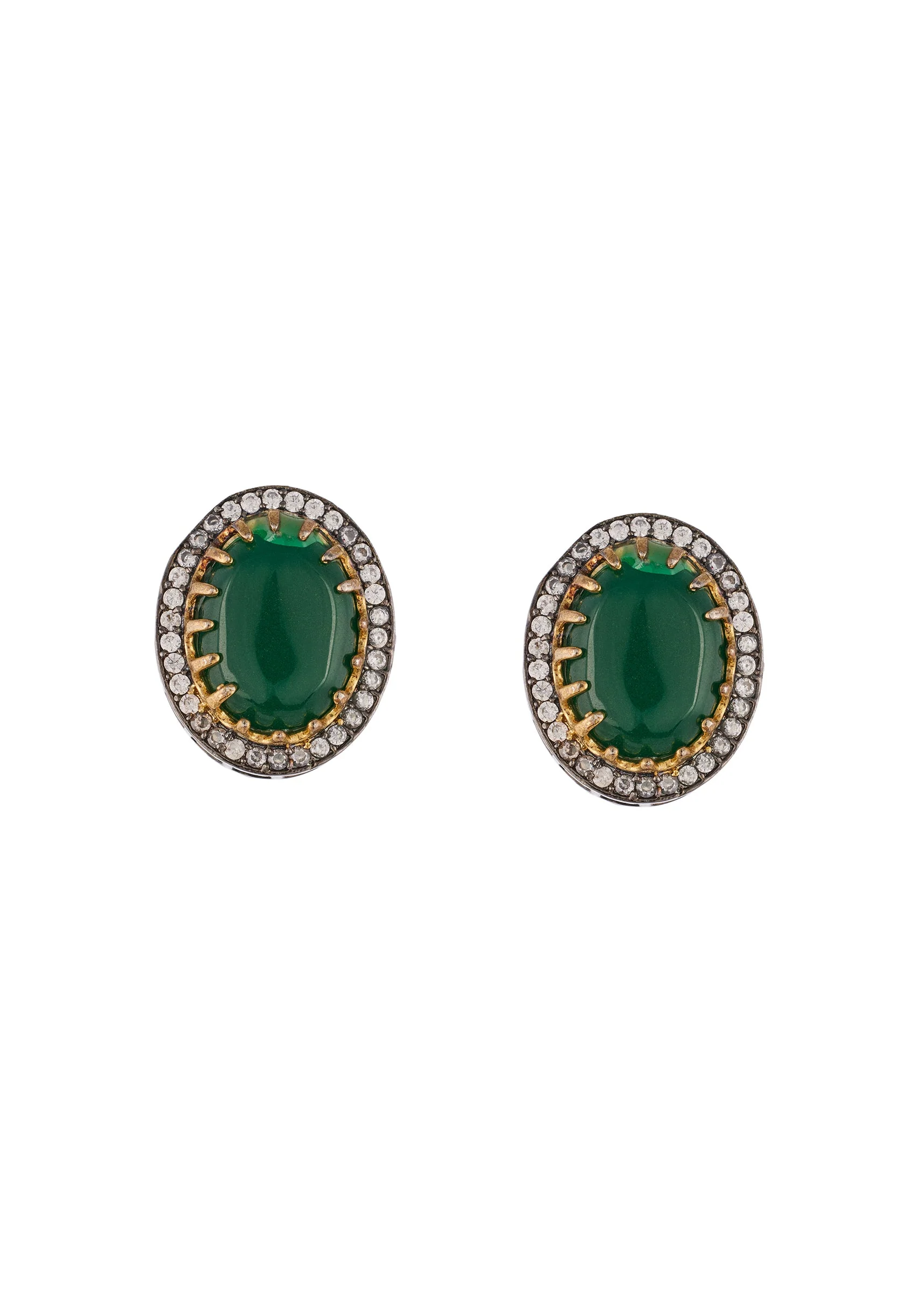 748-green-studded-earrings-with-kundan-and-stone-detailing-2.webp Green Studded Earrings With Kundan And Stone Detailing