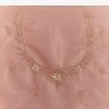 Pink Glass Tissue Sareee With Embroidered Scallop Border