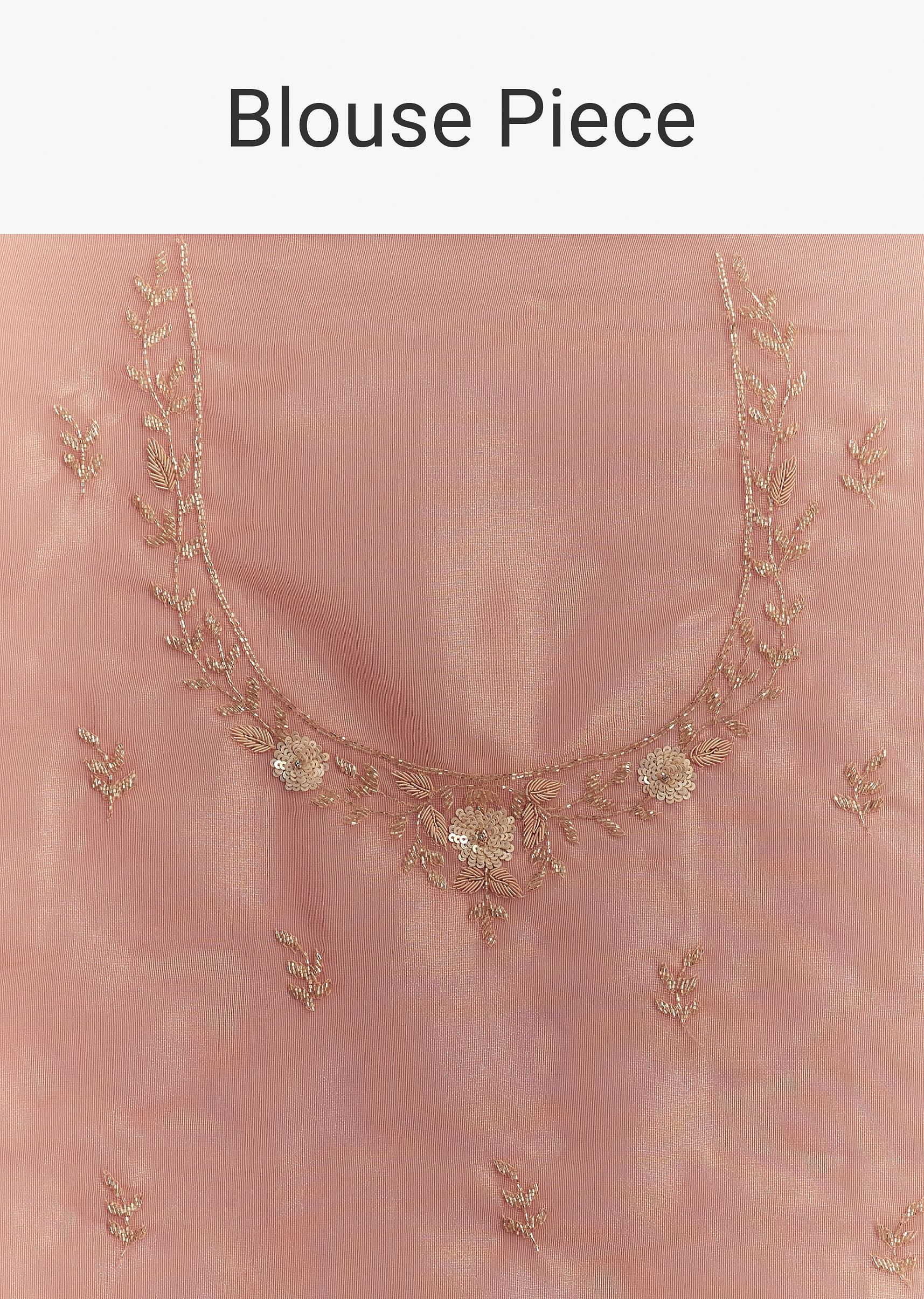 Pink Glass Tissue Sareee With Embroidered Scallop Border