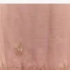 Pink Glass Tissue Sareee With Embroidered Scallop Border
