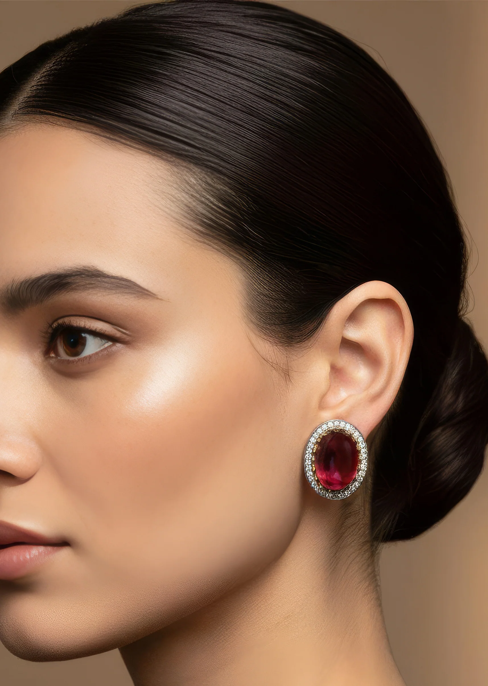 750-rani-pink-studs-in-kundan-jadau-with-semi-precious-stones-1.webp Rani Pink Studs In Kundan Jadau With Semi Precious Stones