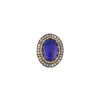 Blue Studded Earrings With Stone Detail Work