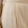 Off White Weaved Chanderi Kurta Set