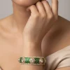 753-gold-finish-bangle-set-in-kundan-polki-with-pearl-detailing-1.webp Gold Finish Bangle Set In Kundan Polki With Pearl Detailing