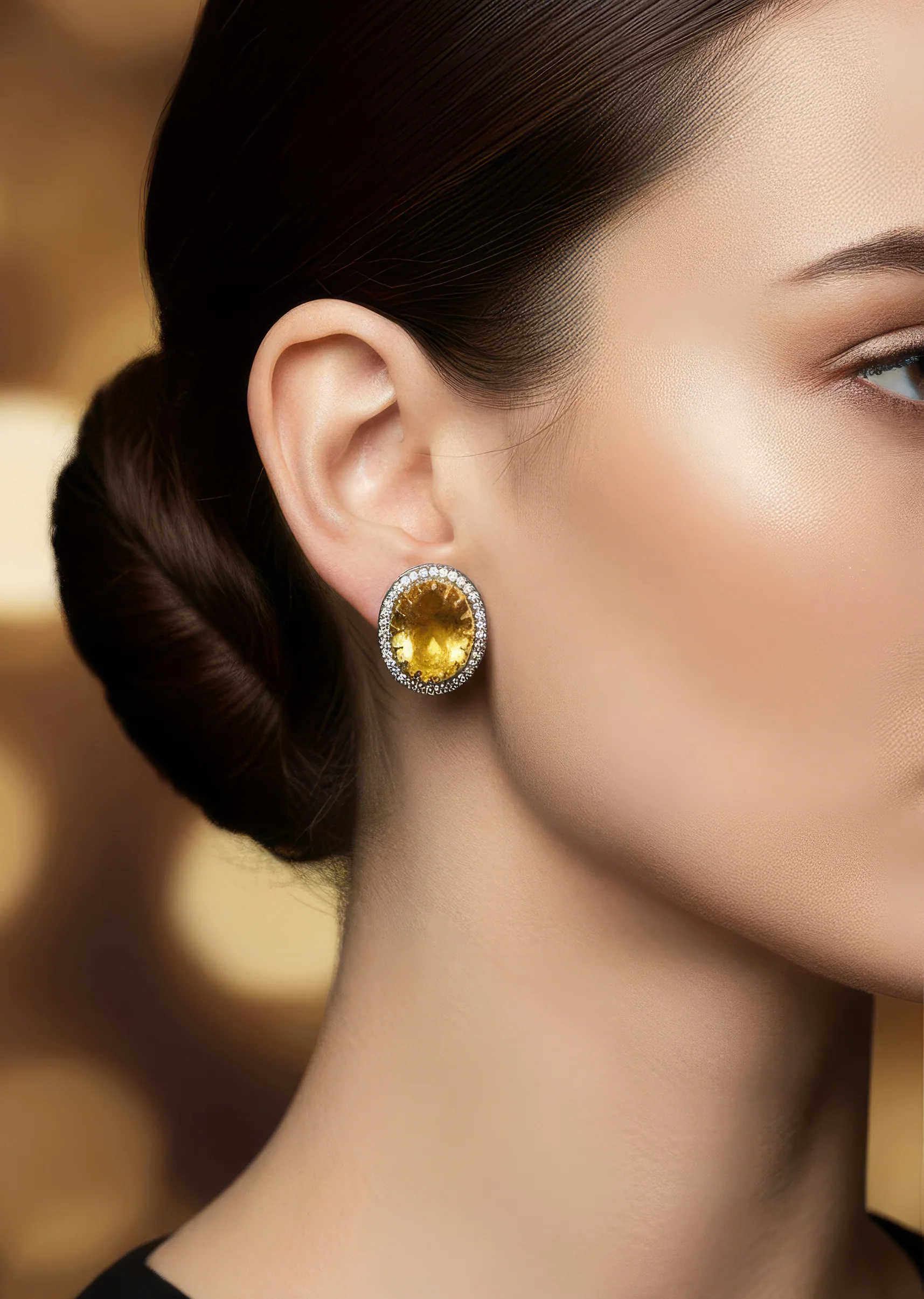 755-yellow-studded-earrings-with-kundan-and-stone-detailing-1.webp Yellow Studded Earrings With Kundan And Stone Detailing