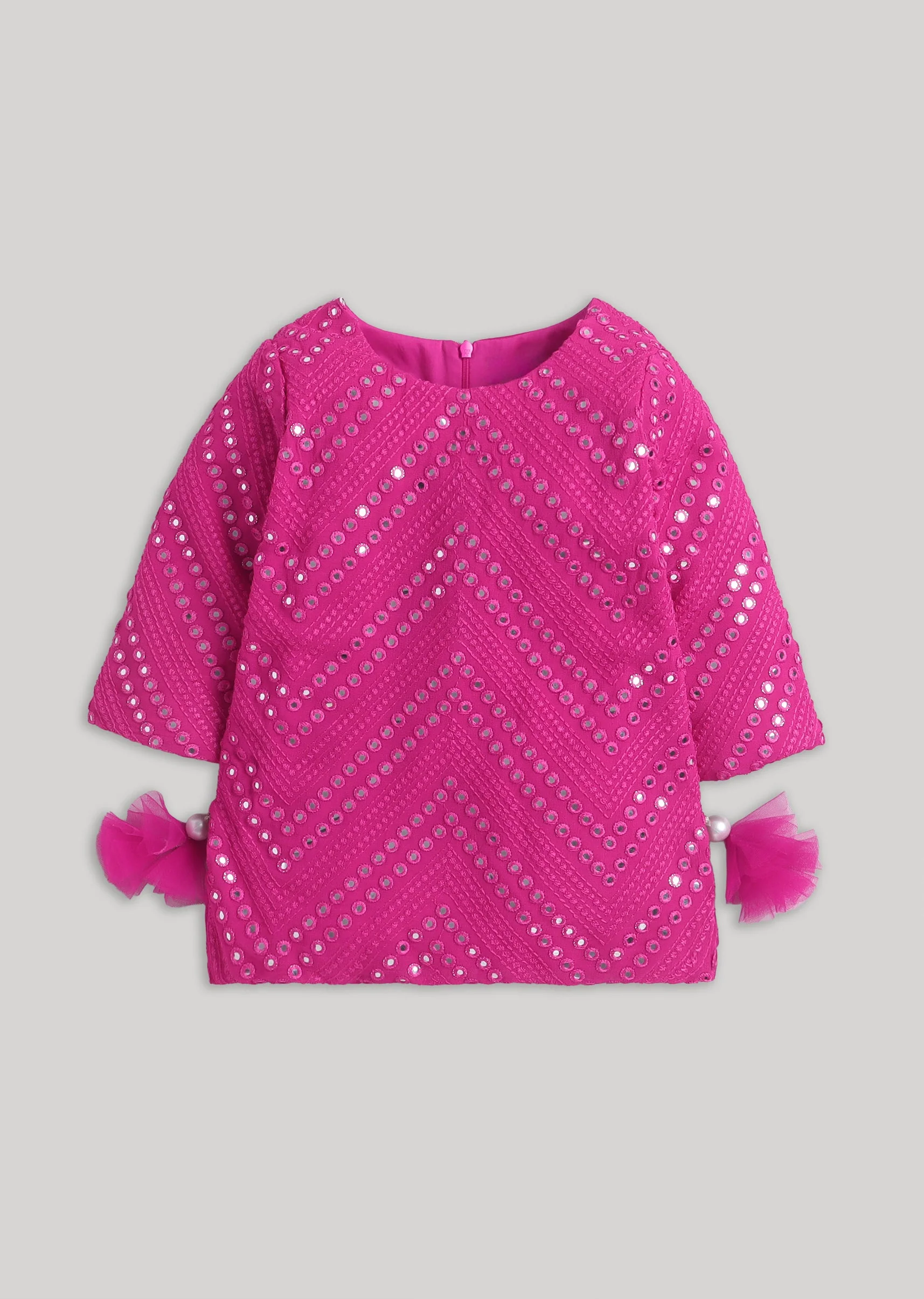 Hot Pink Embellished Salwar Kameez Set with Dupatta