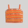 Orange Embroidered Salwar Kameez Set with Jacket