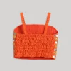 Orange Embroidered Salwar Kameez Set with Jacket
